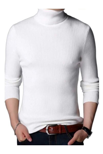 Daniel Lucci Men's Slim Fit Turtleneck High-Neck Knitwear Sweater