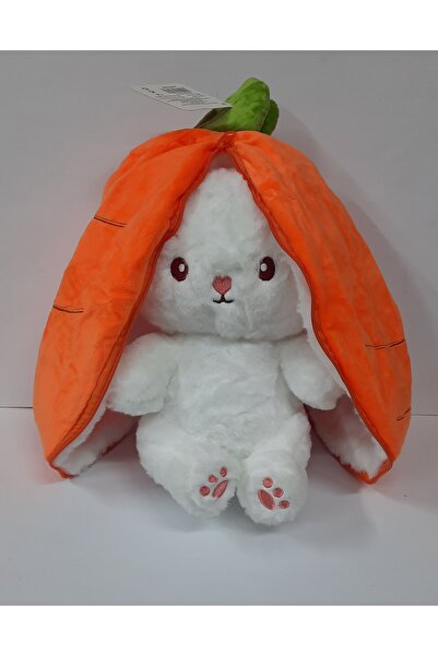 ydn Turuncu Havuçlu Yastık Olan Tavşan Peluş Oyuncak 35 cm