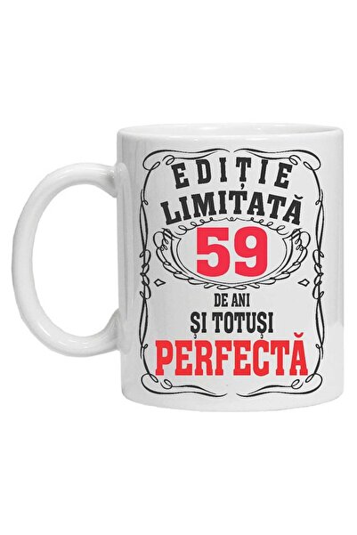 CRD PRINT Personalized white ceramic mug "limited edition - perfect" - 59 years, 330 ml