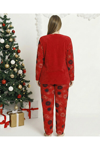 embody Women's Puffy Pyjama Cocolino Pink Christmas Model20502 red large size