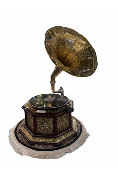 The Artistic Jewel جرام فون من الخشب والنحاس شكل ثماني