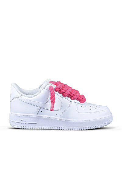 Nike Air Force 1 Low Custom Rope Laces Fuchisa - Siclam Bonbon Women's personalized sneakers