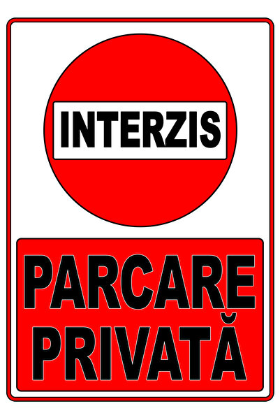 GGMag Tablouri PVC sign "Forbidden, Private Parking", 30x40 cm