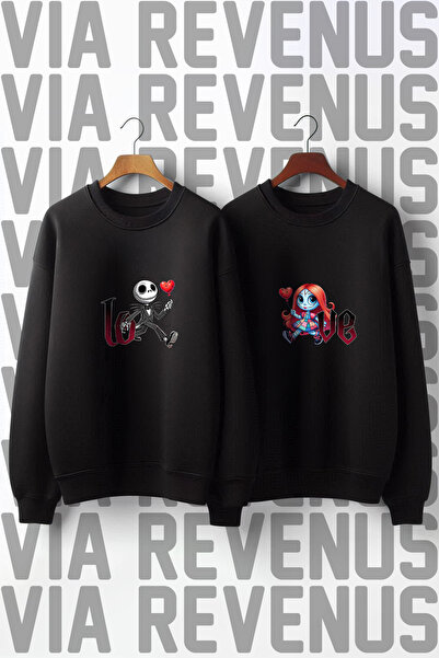 Vordevia Φούτερ Nightmare Love με τύπωμα με λαιμόκοψη με επένδυση fleece νήμα...