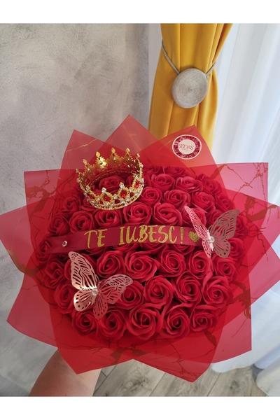 Store.sedas Buchet 55 trandafiri de sapun