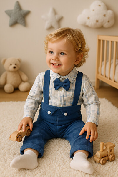 Melekpare Baby Boy Vintage Slopet Set of 2 with Bow Tie