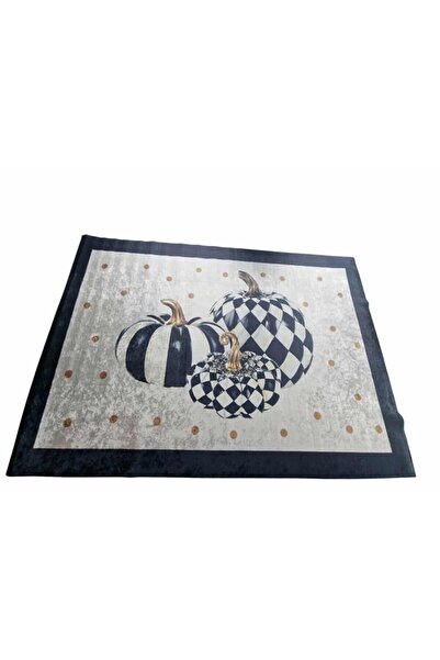 TURCIA ANTI-SLIP CARPET WITH PUMPKIN PATTERN GREY-BLACK 160X210CM