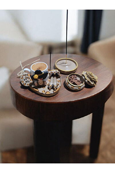 RivelCandle Sahra Zarafeti – Leopard Incense Burner and Cup Set for 1 Person