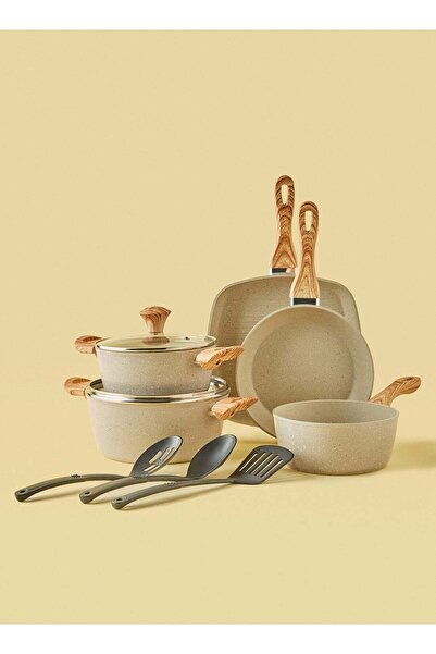 Noon East 10-Piece Aluminium Pots And Pans Non-Stick Surface