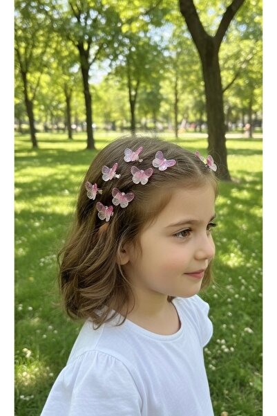 NEHİRDEN 10Pcs Purple Butterfly Hair Ring Hair Earrings