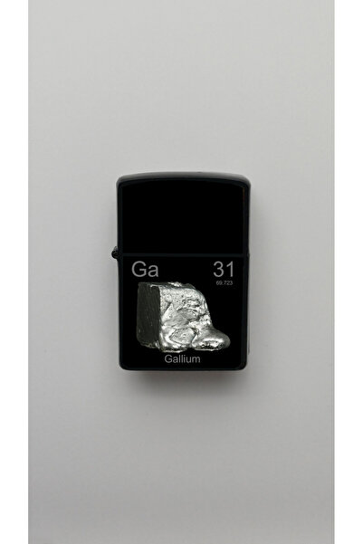 diğerr1 Gallium Galyum Ga 31 Temalı Benzinli Siyah Çakmak