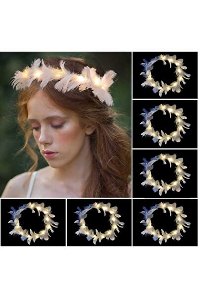 DAMENE LED feather light crown set of 6 pieces