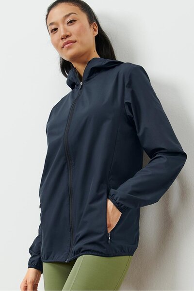 Tchibo Women Plain Hooded Jacket, Navy