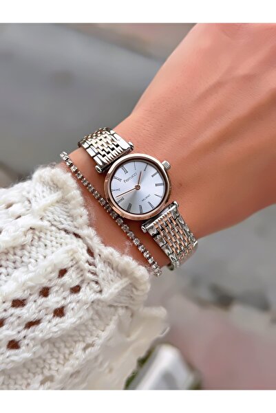 Ferrucci Steel Strap Minimal Case Women's Wristwatch 3 Atm Water Resistant 2 Years Warranty