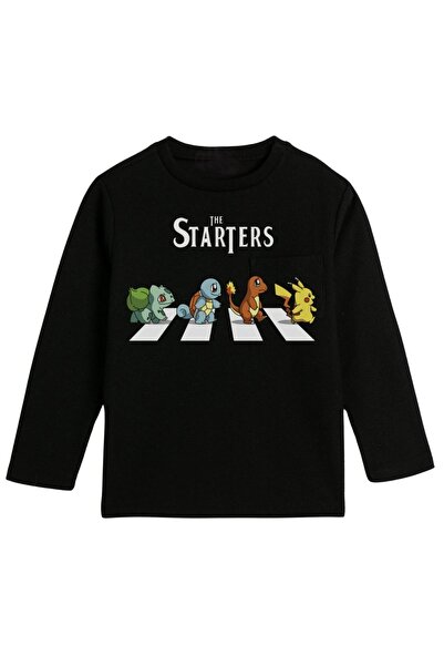 Texclusive Pokemon Pikachu Charizard Squirtle Bulbasaur Bulbasaur Long Sleeve Children's T-Shirt Unisex T-Shirt Combed Cotton