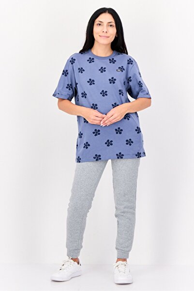 EVANS Women Crew Neck Short Sleeve All Over Printed T-Shirt, Multicolor