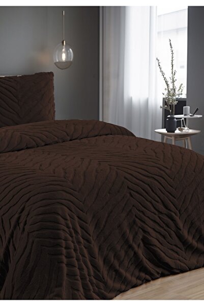 Bikaya Home Diamond 3 Piece Zebra Fur Comforter Quilt Set - 220X240 cm - with Original Bag