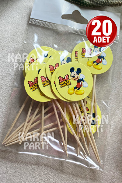 karanca parti süs 20 قطعة من أعواد الأسنان لعيد الميلاد لتزيين الكعك والحلويات