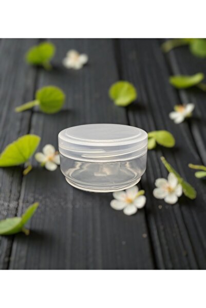 cnk craft shop 50 CC Şeffaf KREM KAVANOZU KAPAKLI SADE KREM KUTUSU 1 ADET