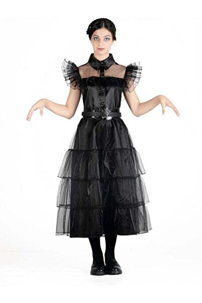 Ciao Wednesday Addams Ballroom Costume (5-7 y) - Kids Gothic Fancy Dress