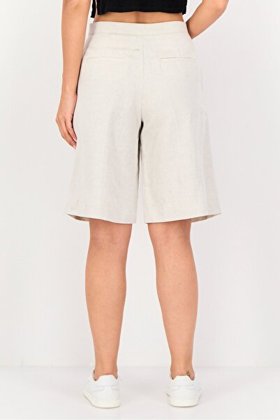 Lime Women Plain Basic Shorts, Stone Grey