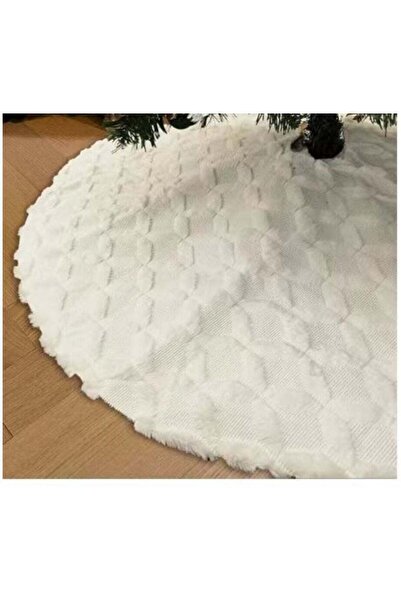 AUTOYSUR تنورة شجرة عيد الميلاد، 48 بوصة/122 سم من الفرو الصناعي مع تنورة سمي...