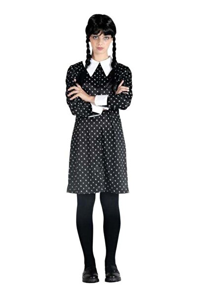 Ciao Wednesday Addams Costume with Wig S - 5-7 years