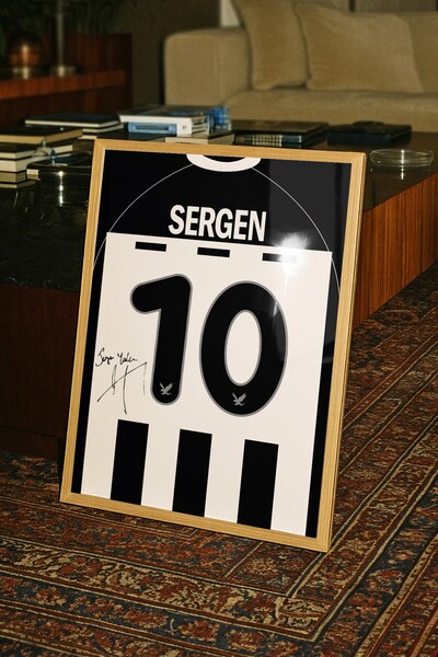 Base Concept Sergen Yalçın 10 İmzalı Poster Tablo (Çerçeveli)