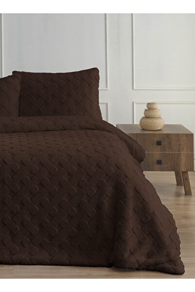 Bikaya Home Diamond 3 Piece Pietra Double Fur Comforter Duvet Set - 220X240 cm - with Original Bag