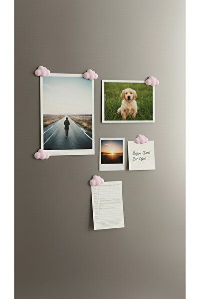 Eksen Concept 6’lı Mini Bulut Magnet Pembe | Buzdolabı Mıknatısı, Fotoğraf No...