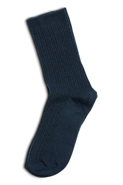 Rumon Cotton Knitted Detailed Women's Socks Set of 3