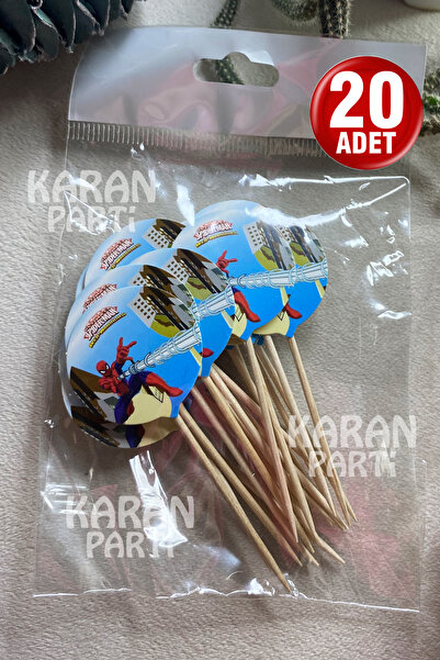 karanca parti süs 20 قطعة من أعواد الأسنان لحفلات أعياد الميلاد للحلويات واله...