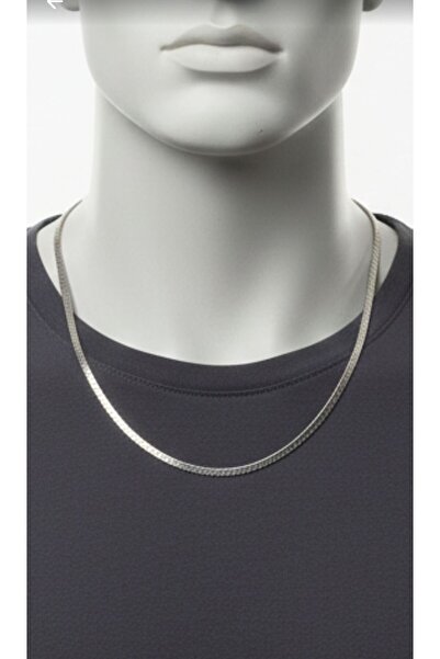 AKSESUARIM Men's Thin Steel Necklace 1mm