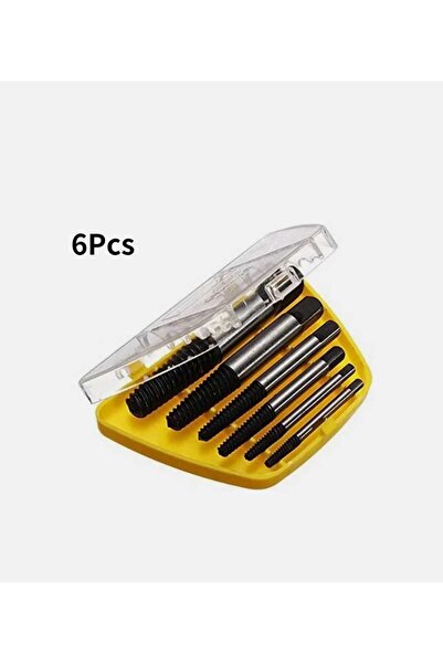 Hırdavat Kör Vida Çıkartıcı Matkap Ucu Kılavuz Seti 6 Parça Hasarlı Kırık Vid...