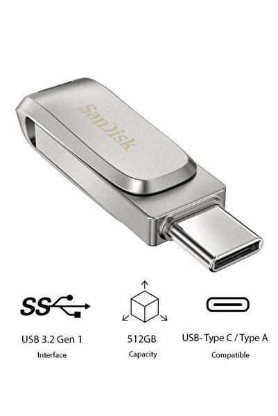 SanDisk Ultra Dual Drive Luxe 512GB USB-C & USB-A (SDDDC4-512G-G46)