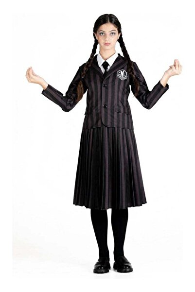 Ciao Wednesday Addams Nevermore Academy Costume with Wig (8-10 Years)