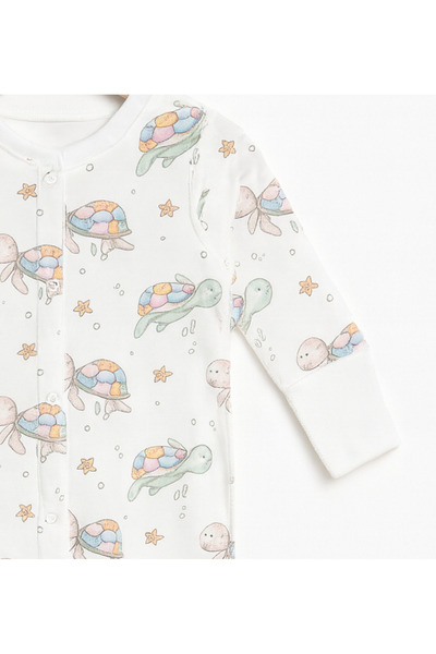 For My Baby Reverse Stitch Jumpsuit with Gloves and Booties Attached