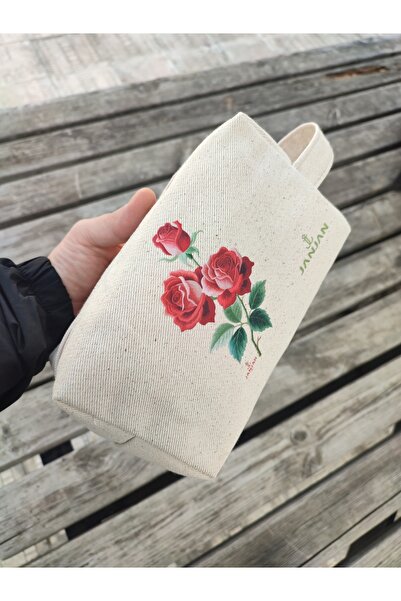 JANJAN Large Natural Makeup Bag, Organizer Bag, Organizer, Cosmetic Carrying Case,