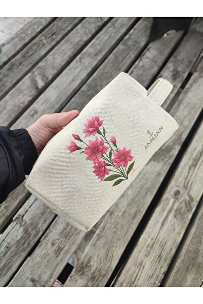 JANJAN Large Natural Makeup Bag, Organizer Bag, Organizer, Cosmetic Carrying Case,