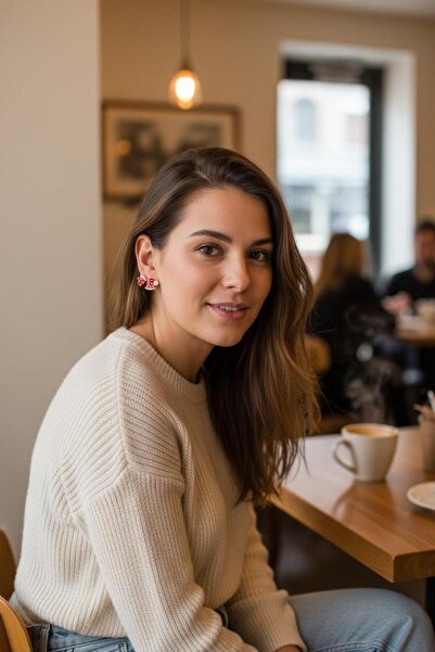 618 CONCEPT Pearl Stone New Year's Earrings with Hat and Gloves