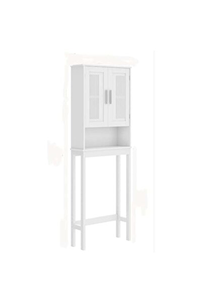 YITAHOME Dulap de baie cu rafturi pentru depozitare, economisind spațiu, 60x20x170 cm, alb