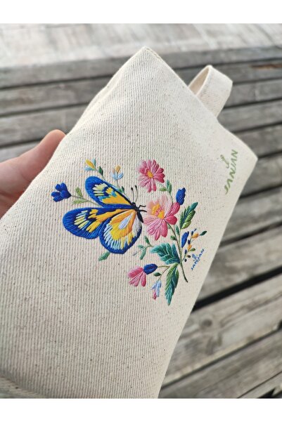 JANJAN Large Natural Makeup Bag, Organizer Bag, Organizer, Cosmetic Carrying Case,