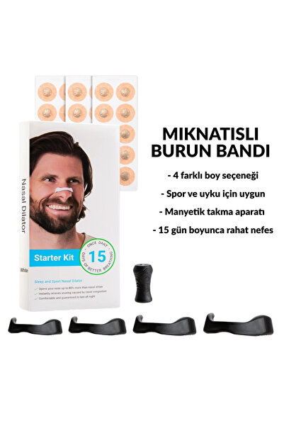 SarHemen Mıknatıslı Burun Bandı Spor ve Uyku İçin - Manyetik , Horlama Azaltıcı