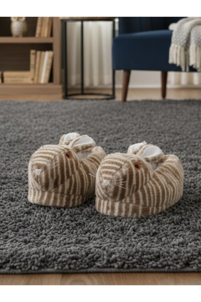Esra Cute Animal Figure Slippers Plush Home Slippers House Boots