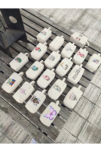 JANJAN Large Natural Makeup Bag, Organizer Bag, Organizer, Cosmetic Carrying Case,