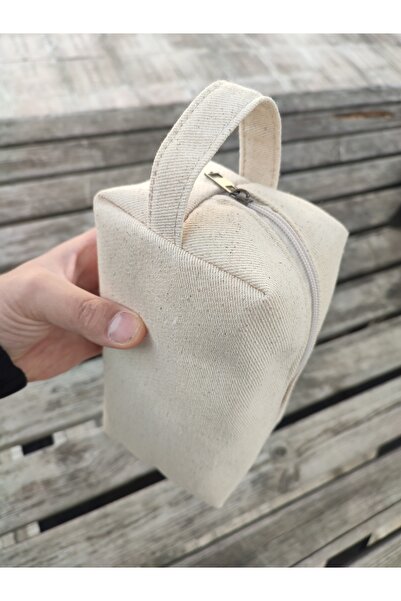 JANJAN Large Natural Makeup Bag, Organizer Bag, Organizer, Cosmetic Carrying Case,