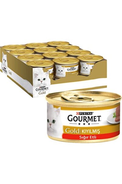 Gourmet Gold Kıyılmış Sığır Etli Kedi Yaş Maması 85 gr (12 Adet)