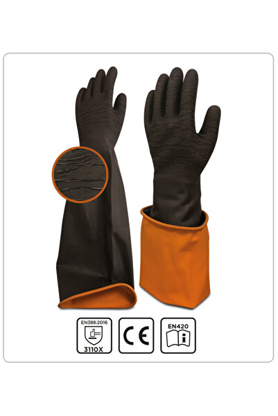 Beybi KORUN ASİT ELDİVENİ TIRTIKLI (SİYAH) 60 CM