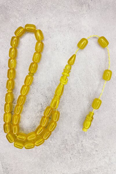 ŞAHBEY TESBİH سبحة من العنبر المضغوط بنمط مربعات / إمامي مع حلقات