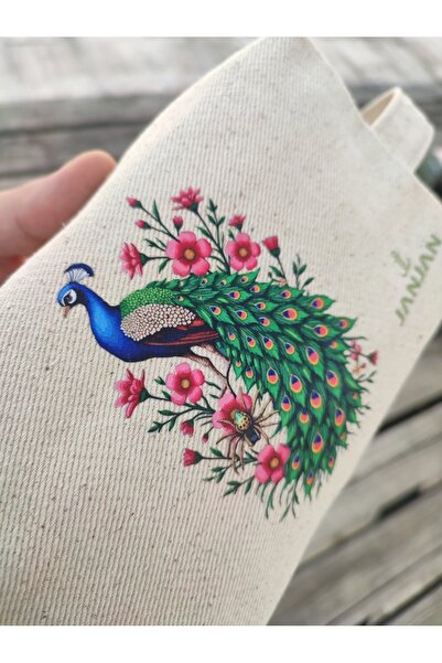 JANJAN Large Natural Makeup Bag, Organizer Bag, Organizer, Cosmetic Carrying Case,